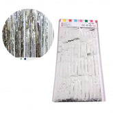 SP-Hanging Paper Banner(G.S) displaying shiny silver streamers for festive decorations.